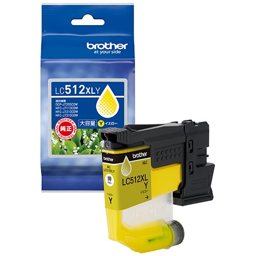 ブラザー　インクカートリッジ　イエロー　大容量　ＬＣ５１２ＸＬＹ　１個