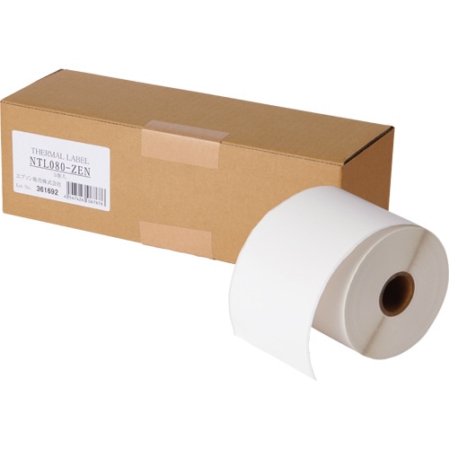 エプソン サーマルラベルロール紙 80mm幅 約40m 全面ラベル ノーマル保存 NTL080-ZEN 1箱(3巻)