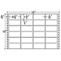 東洋印刷 ナナフォーム 連続ラベル Mタイプ 15×10インチ 24面 84×38mm 横2縦5本ミシン入 M15J 1箱(500折)