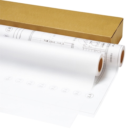 TANOSEE インクジェットプロッタ用トレペ A1ロール 594mm×50m 1箱(2本)