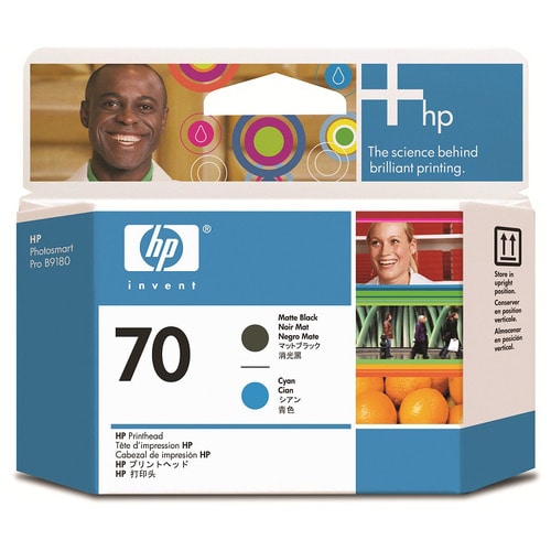 HP HP70 プリントヘッド マットブラック/シアン C9404A 1個