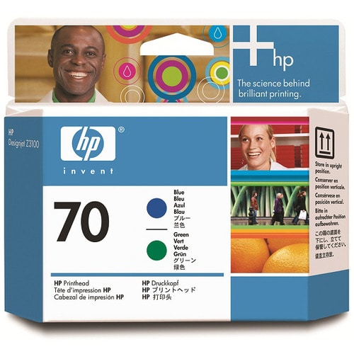 HP HP70 プリントヘッド ブルー/グリーン C9408A 1個