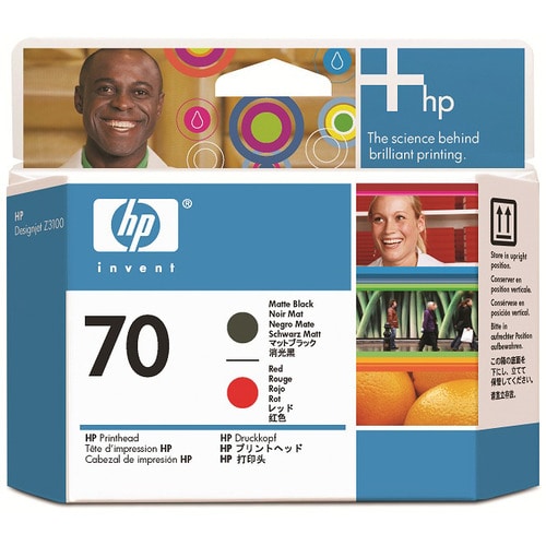 HP HP70 プリントヘッド マットブラック/レッド C9409A 1個