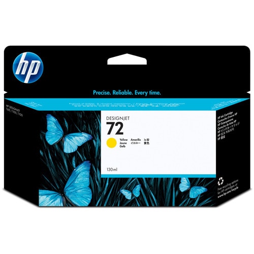 HP HP72 インクカートリッジ イエロー 130mL 染料系 C9373A 1個