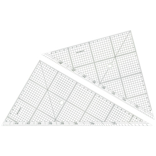 ステッドラー レイアウト用方眼三角定規 30cm 45°・60°ペア 966 30 1組