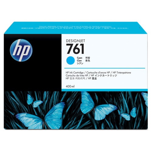 HP HP761 インクカートリッジ シアン 400mL 染料系 CM994A 1個