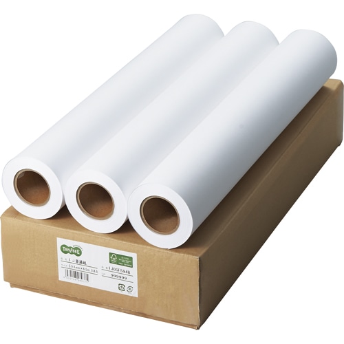 TANOSEE インクジェット用普通紙 A1ロール 594mm×60m 1箱(3本)