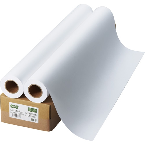 TANOSEE インクジェット用普通紙 A0ロール 841mm×50m 1箱(2本)