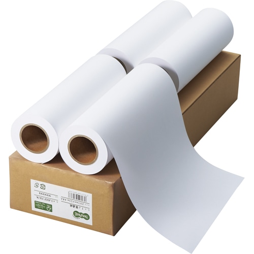 TANOSEE インクジェット用普通紙 A3ロール 297mm×50m 1箱(4本)