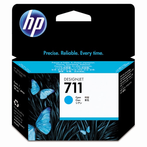 HP HP711 インクカートリッジ シアン 29mL 染料系 CZ130A 1個
