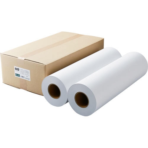 TANOSEE PPC・LEDプロッタ用普通紙 A1ロール 594mm×200m 3インチ紙管 素巻き 1箱(2本)