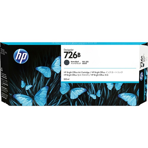 HP HP726B インクカートリッジ マットブラック 300ml 3WX12A 1個