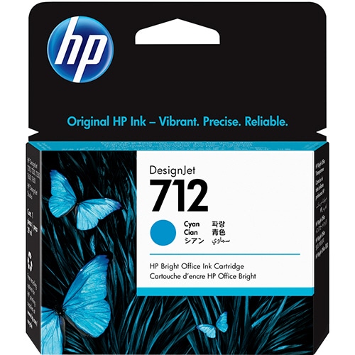 HP HP712 インクカートリッジ シアン 29mL 3ED67A 1個