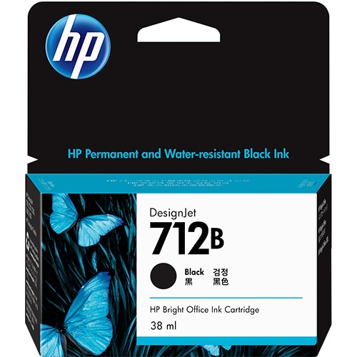 HP HP712B インクカートリッジ ブラック 38mL 3ED28A 1個