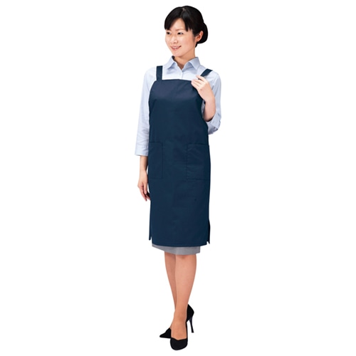 サンワサプライ エコ・OAエプロン フリーサイズ ネイビー APR-ECO1K 1枚