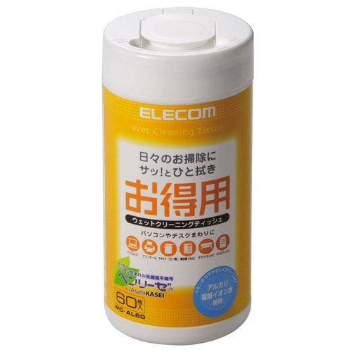 エレコム ウェットクリーニングティッシュ WC-AL60 1個(60枚)