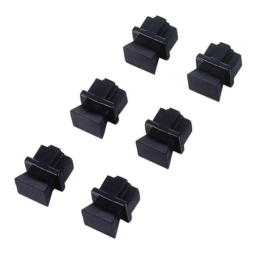 エレコム ほこりカバー RJ45用 ブラック LD-DUSTBK6 1箱(6個)