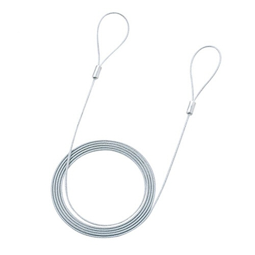 サンワサプライ eセキュリティワイヤー (ワイヤー、長さ2.0m・直径1.6mm) SLE-3W-2 1個