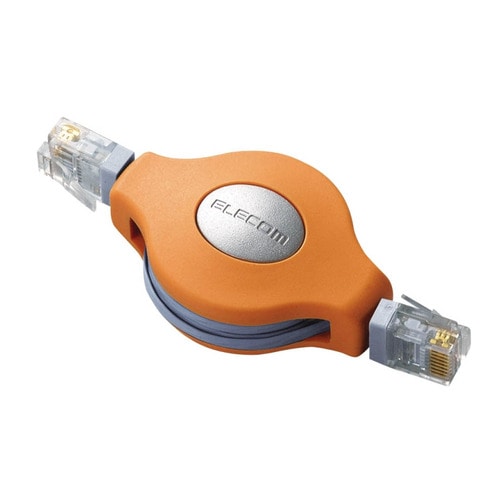 エレコム 携帯用 極細LANケーブル オレンジ 1.5m LD-MCTU/DR 1個