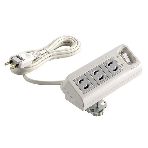 エレコム 集中スイッチ付デスクタップ 2P・3個口 T-DK2320CBS 1個