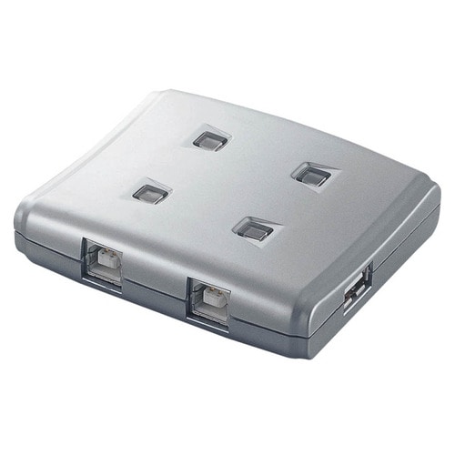 エレコム USB2.0対応切替器 4回路 USS2-W4 1台