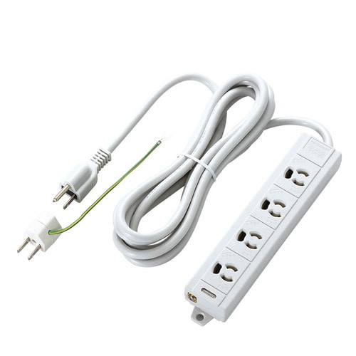 エレコム マグネット付抜け止めタップ 3P・4個口 3.0m RoHS指令準拠(10物質) T-ECOH3430NM 1個