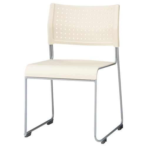 アイリスチトセ スタッキングチェア 樹脂座タイプ アイボリー ASL-110PP-IV 1脚