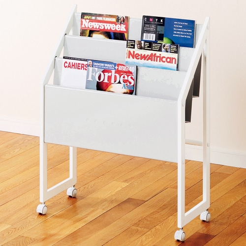 イワサキ マガジンラック 幅600×奥行250×高さ760mm TZR-N200 1台