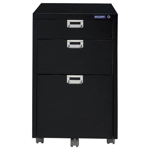 アイリスオーヤマ メタルキャビネット 幅400×奥行500×高さ625mm ブラック MCB-33K-BK 1台