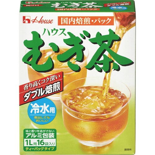 ハウス食品 むぎ茶 冷水用 9g 1箱(16袋)