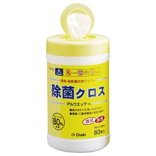 オオサキメディカル アルウエッティ除菌クロス 本体 1本(80枚)