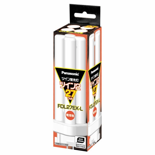 パナソニック ツイン蛍光灯 ツイン2 27W形 電球色 FDL27EX-L 1個