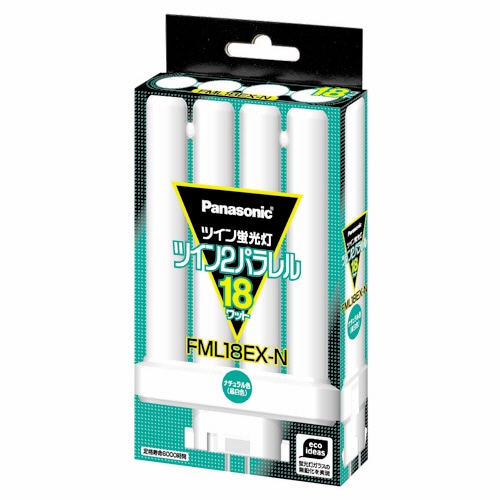 パナソニック ツイン蛍光灯 ツイン2パラレル 18W形 昼白色 FML18EX-N 1個