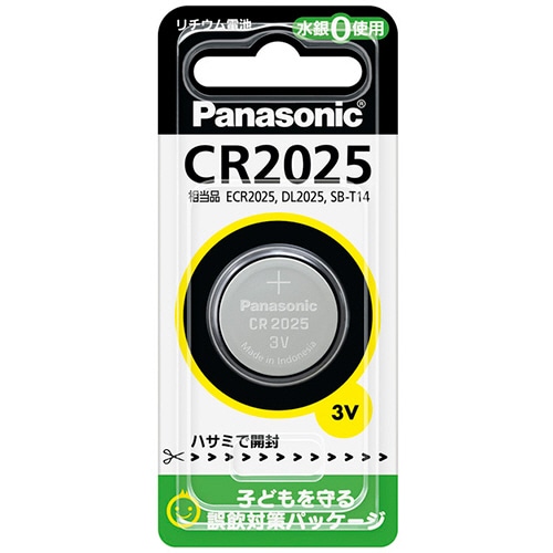 パナソニック コイン形リチウム電池 3V CR2025P 1個