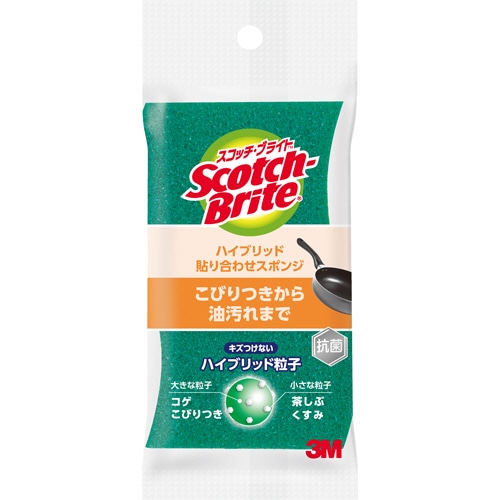 3M スコッチ・ブライト ハイブリッド貼り合わせスポンジ グリーン HB-21KG-H 1個