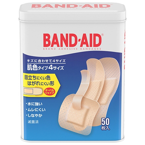 JNTLコンシューマーヘルス バンドエイド 肌色タイプ 4サイズ 1箱(50枚)