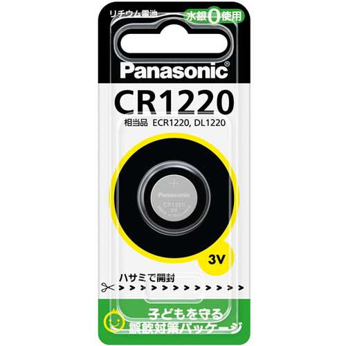 パナソニック コイン形リチウム電池 3V CR1220P 1個