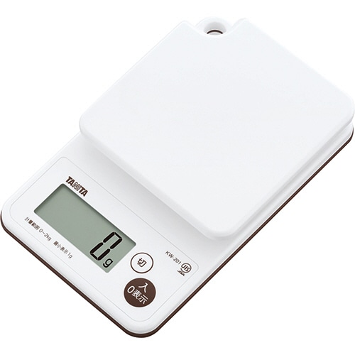 タニタ 洗えるクッキングスケール 2kg ホワイト KW-201-WH 1台