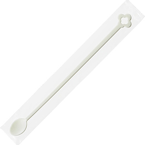 サンナップ マドラースプーン 袋入 130mm ホワイト MD-100PWH 1パック(100本)