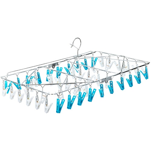 レック　ステンレス　角ハンガー　ピンチ５４個付　Ｗ－４３０　１個