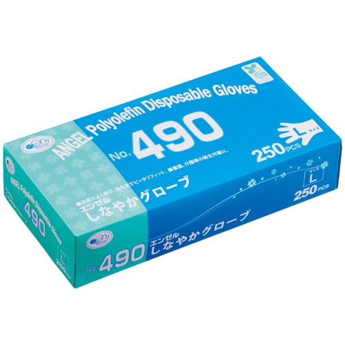 サンフラワー エンゼル しなやかグローブ No.490 L NO.490-L 1箱(250枚)