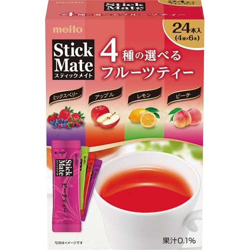名糖 スティックメイト 4種のフルーツティーアソート 1箱(24本)