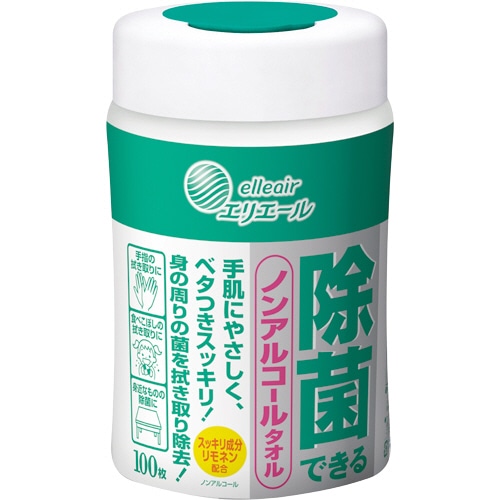 大王製紙 エリエール 除菌できるノンアルコールタオル 本体 1本(100枚)