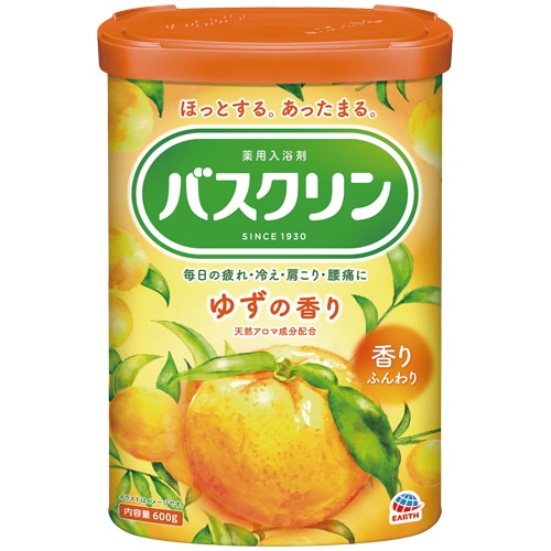 アース製薬　バスクリン　ゆずの香り　６００ｇ　１本