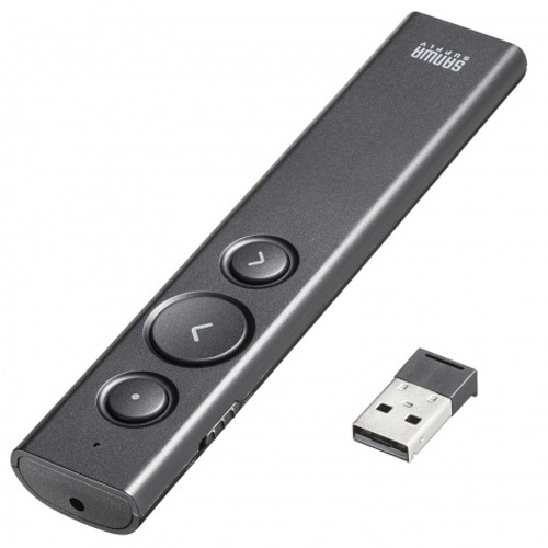 サンワサプライ USB充電式 パワーポインター 赤色光 LP-RF116BK 1本