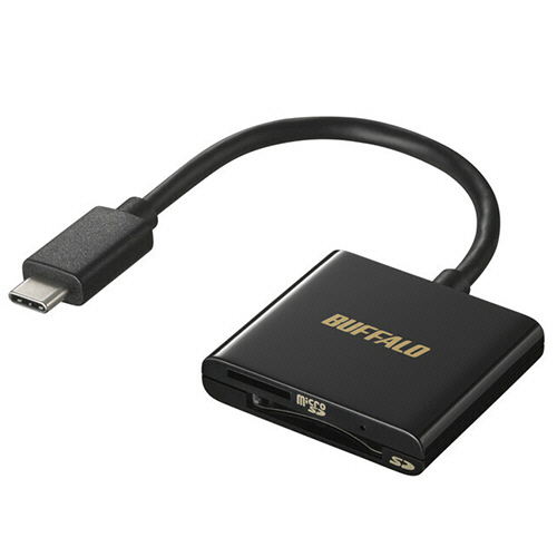バッファロー　ＵＳＢ３．２　Ｇｅｎ１　Ｔｙｐｅ－Ｃカードリーダー　ブラック　ＢＳＣＲ１１０Ｕ３ＣＢＫ　１個