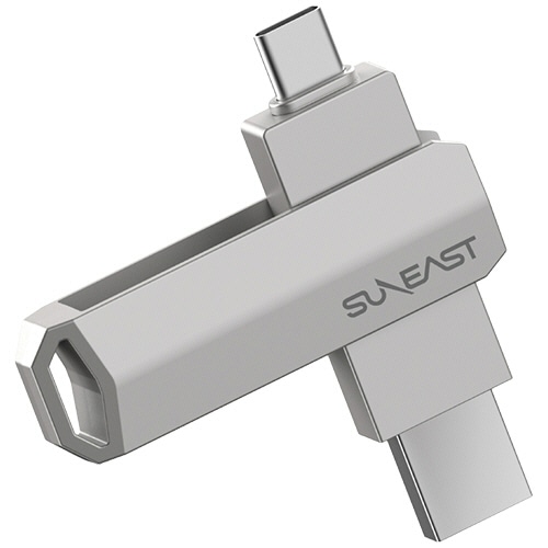 旭東エレクトロニクス　ＳＵＮＥＡＳＴ　外付けＳＳＤ　スティック型　Ｒｅｖｏｌｖｅ　Ｒ５　５１２ＧＢ　プラチナシルバー　ＳＥ－ＰＳ０５１２Ｇ２ＬＯ１ＳＦ　１個