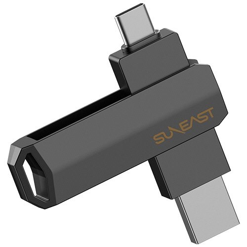 旭東エレクトロニクス　ＳＵＮＥＡＳＴ　外付けＳＳＤ　スティック型　Ｒｅｖｏｌｖｅ　Ｒ１０　５１２ＧＢ　クロムブラック　ＳＥ－ＰＳ０５１２Ｇ２ＬＯ１ＢＦ　１個