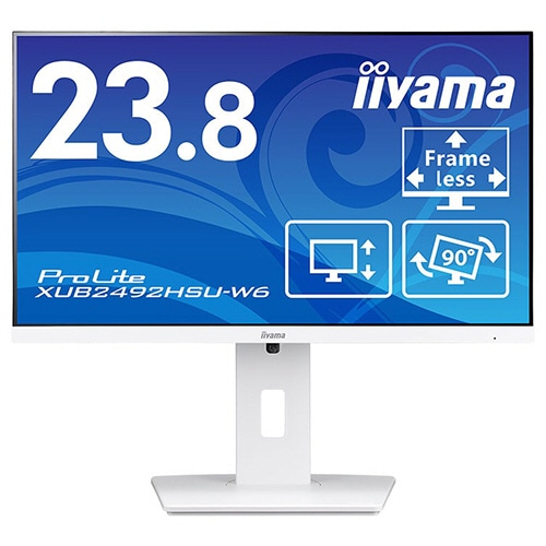 ｉｉｙａｍａ　ＰｒｏＬｉｔｅ　２３．８型ワイド液晶ディスプレイ　ホワイト　ＸＵＢ２４９２ＨＳＵ－Ｗ６　１台
