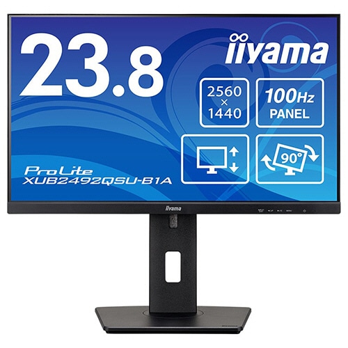 ｉｉｙａｍａ　ＰｒｏＬｉｔｅ　２３．８型液晶ディスプレイ　ブラック　ＸＵＢ２４９２ＱＳＵ－Ｂ１Ａ　１台